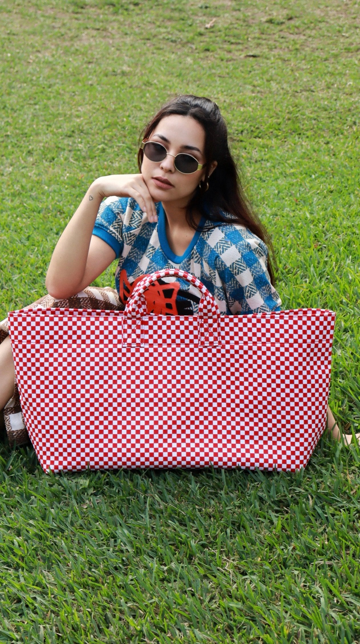 Large Red Tote Bag