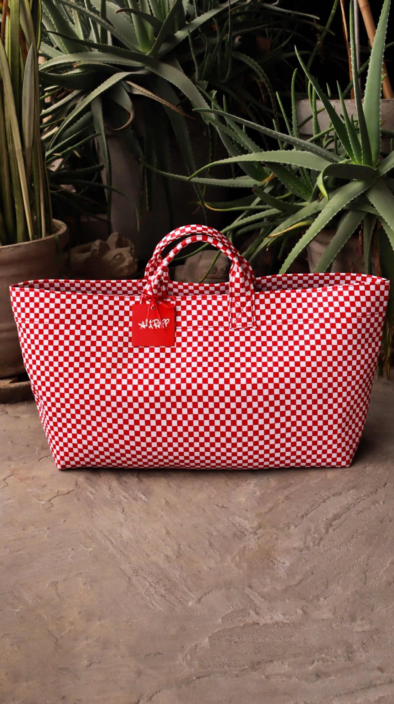 Large Red Tote Bag