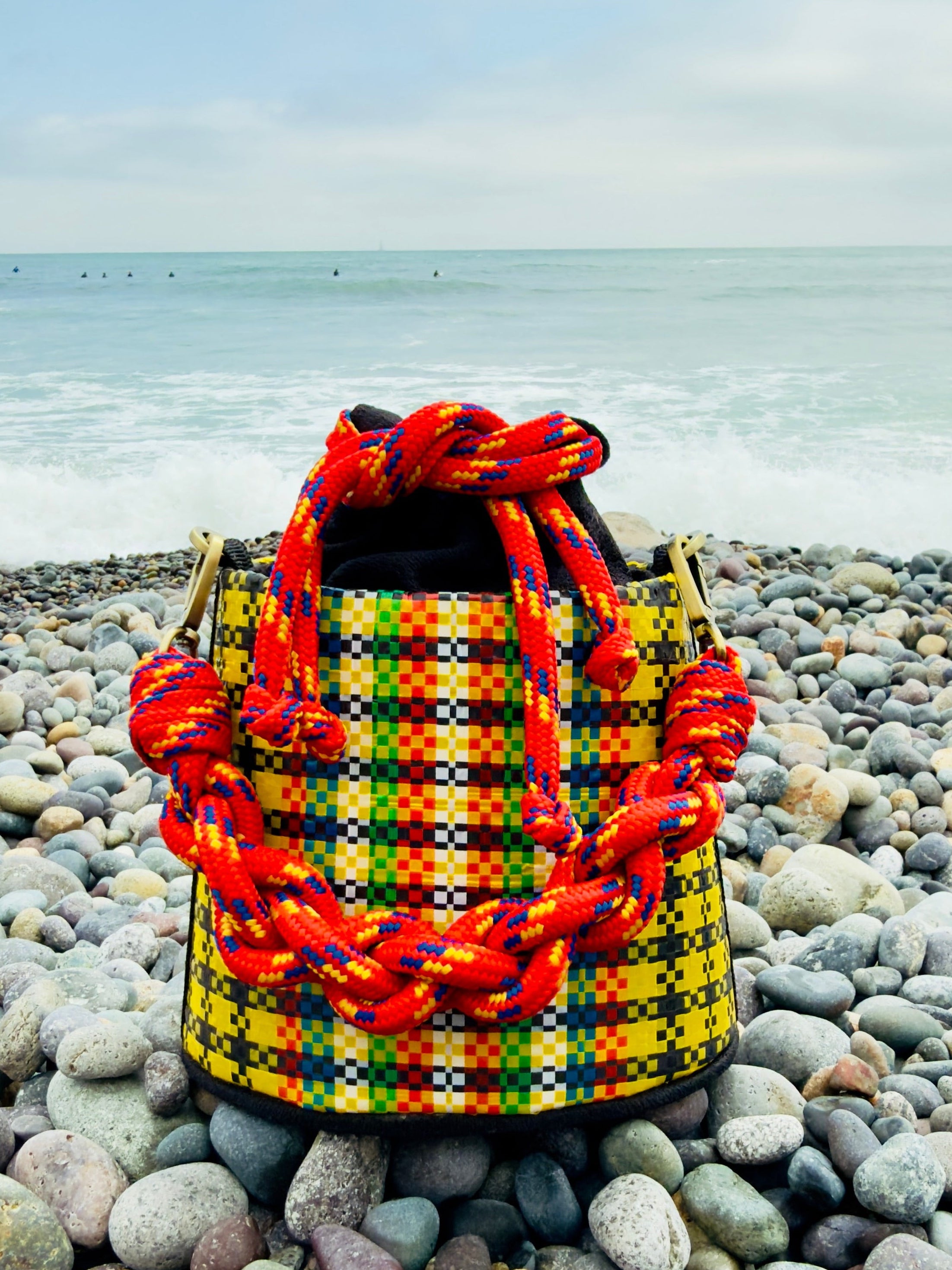 Large Yellow Bucket Bag
