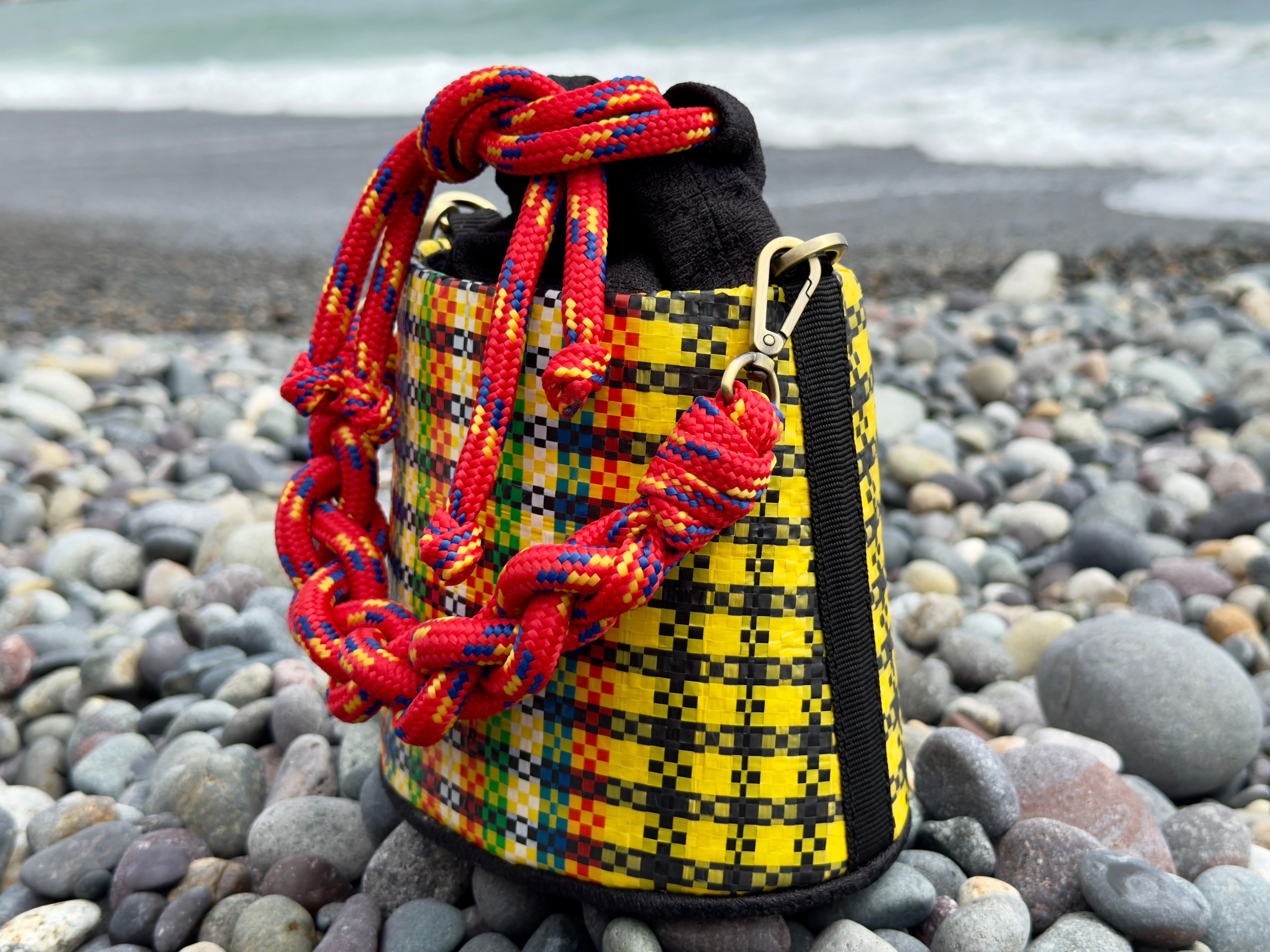 Large Yellow Bucket Bag