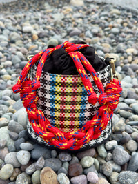 Large Black & White Bucket Bag